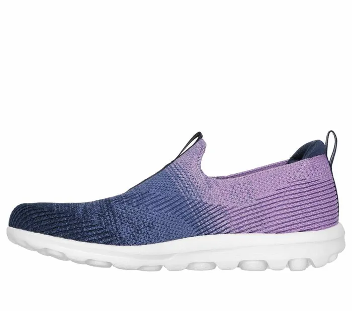 Skechers GO WALK Travel 8211 Ibiza Navy Lavender Women Casual Sneakers Skechers GO WALK Travel 8211 Ibiza Navy Lavender Women Casual Sneakers