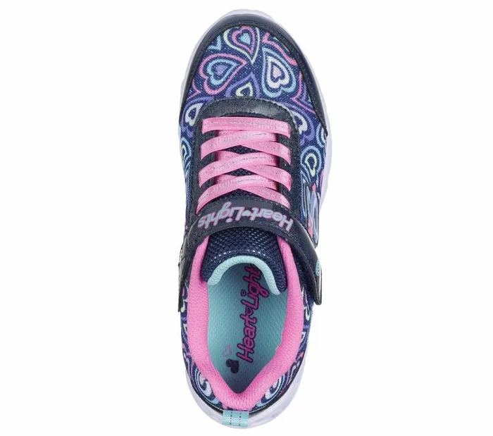 Skechers Heart Lights 8211 Boogie Love Navy Multi Kids Athletic Shoes and Sneakers Skechers Heart Lights 8211 Boogie Love Navy Multi Kids Athletic Shoes and Sneakers