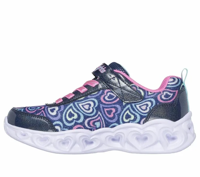 Skechers Heart Lights 8211 Boogie Love Navy Multi Kids Athletic Shoes and Sneakers Skechers Heart Lights 8211 Boogie Love Navy Multi Kids Athletic Shoes and Sneakers