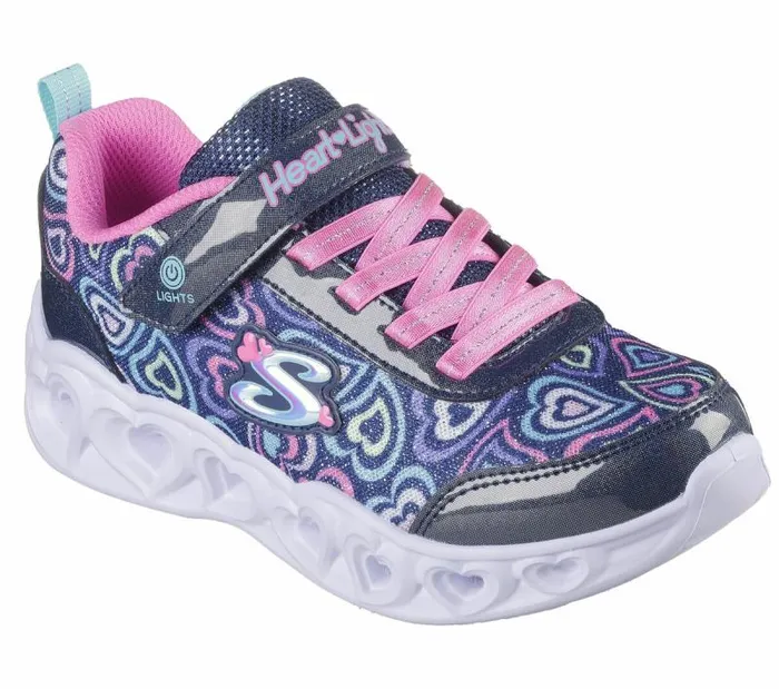 Skechers Heart Lights 8211 Boogie Love Navy Multi Kids Athletic Shoes and Sneakers Skechers Heart Lights 8211 Boogie Love Navy Multi Kids Athletic Shoes and Sneakers