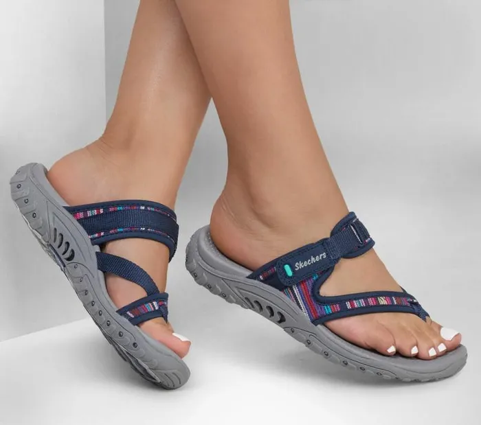 Skechers Reggae 8211 Baja Sunrise Navy Multi Women Sandals Skechers Reggae 8211 Baja Sunrise Navy Multi Women Sandals