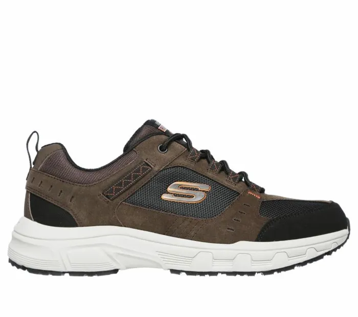 Skechers Relaxed Fit Oak Canyon Chocolate Black Men Athletic Sneakers