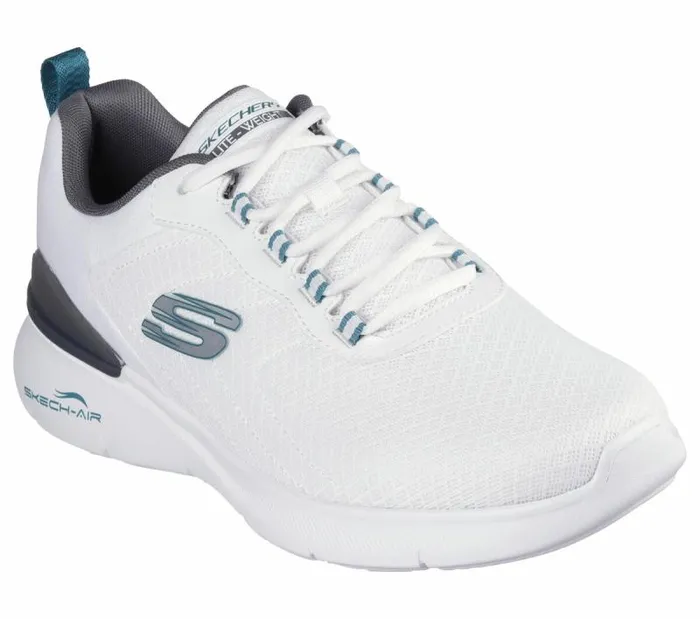 Skechers SkechAir Dynamight 20 8211 Durron White Turquoise Men Athletic Sneakers Skechers SkechAir Dynamight 20 8211 Durron White Turquoise Men Athletic Sneakers