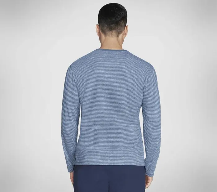 Skechers Skech Jersey Henley Denim Men Tops Skechers Skech Jersey Henley Denim Men Tops