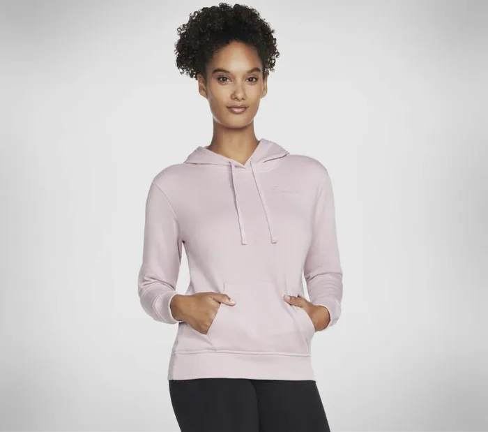Skechers Skechers Signature Pullover Hoodie Pink Lavender Women Tops