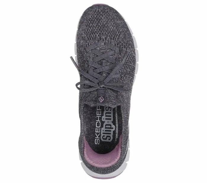 Skechers Skechers Slipins Flex Step 8211 Soft Stroll Charcoal Women Casual Sneakers