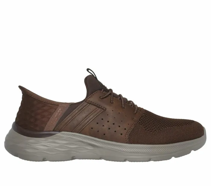 Skechers Skechers Slipins RF Garner 8211 Newick Brown Men Casual Sneakers