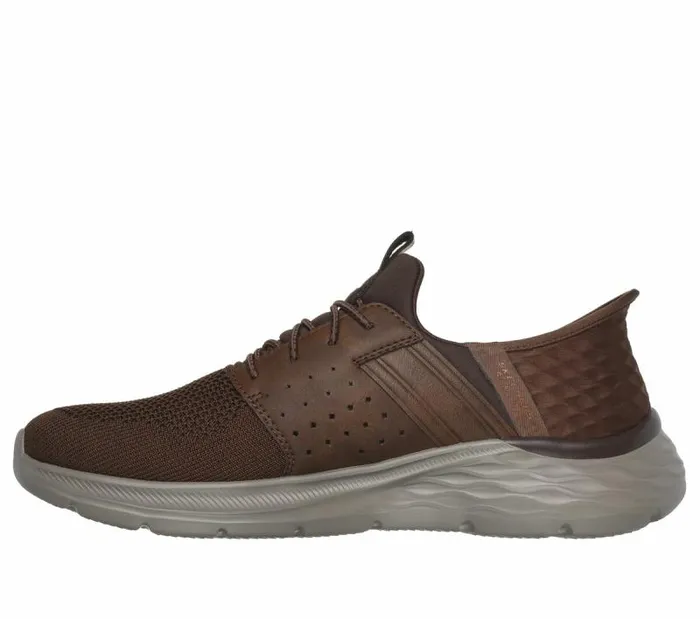 Skechers Skechers Slipins RF Garner 8211 Newick Brown Men Casual Sneakers