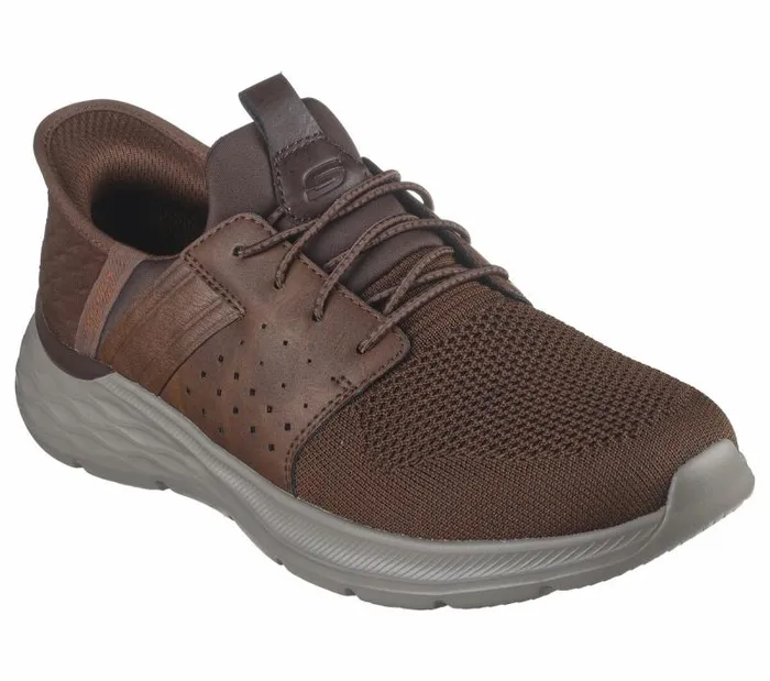 Skechers Skechers Slipins RF Garner 8211 Newick Brown Men Casual Sneakers