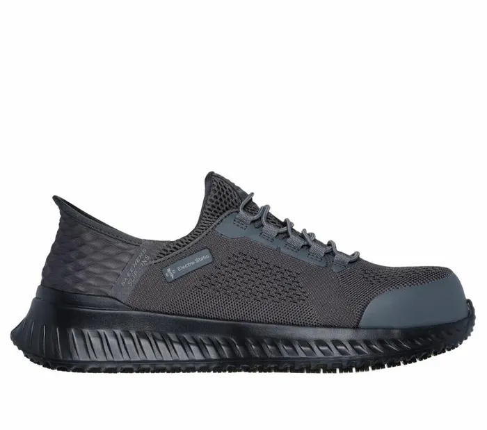 Skechers Skechers Slipins Work Tilido8211 Troxin ESD Charcoalblack Men Hands Free Slipins