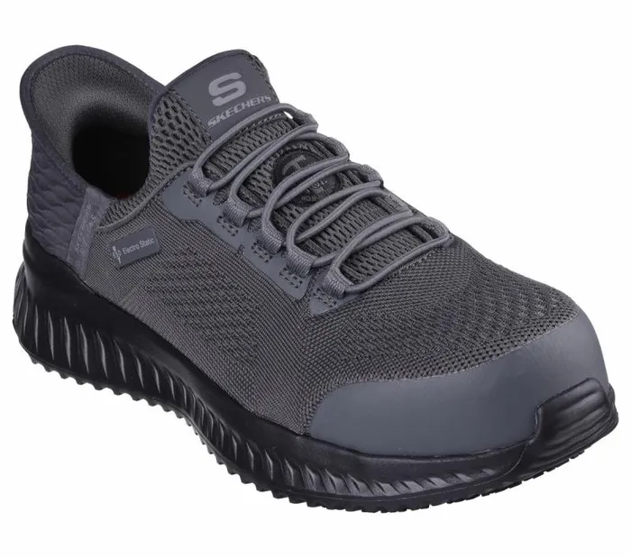 Skechers Skechers Slipins Work Tilido8211 Troxin ESD Charcoalblack Men Hands Free Slipins