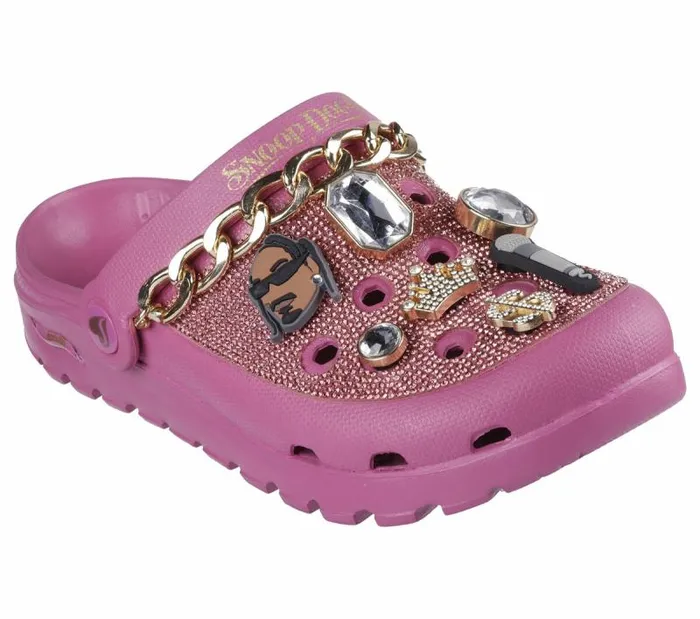 Skechers Snoop Dogg Arch Fit Footsteps 8211 Rolling N Gold Pink Women SlipOns