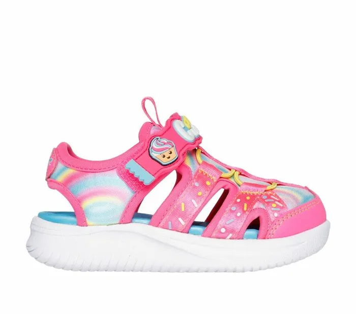 Skechers Sweet Kickz Jumpsters Sandal 8211 Sprinkle Wonder Hot Pink Multi Kids Sandals