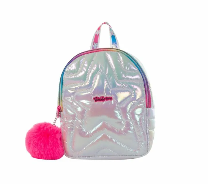 Skechers Twinkle Toes Puffy Mini Backpack Silver Multi WomenMenKids Bags