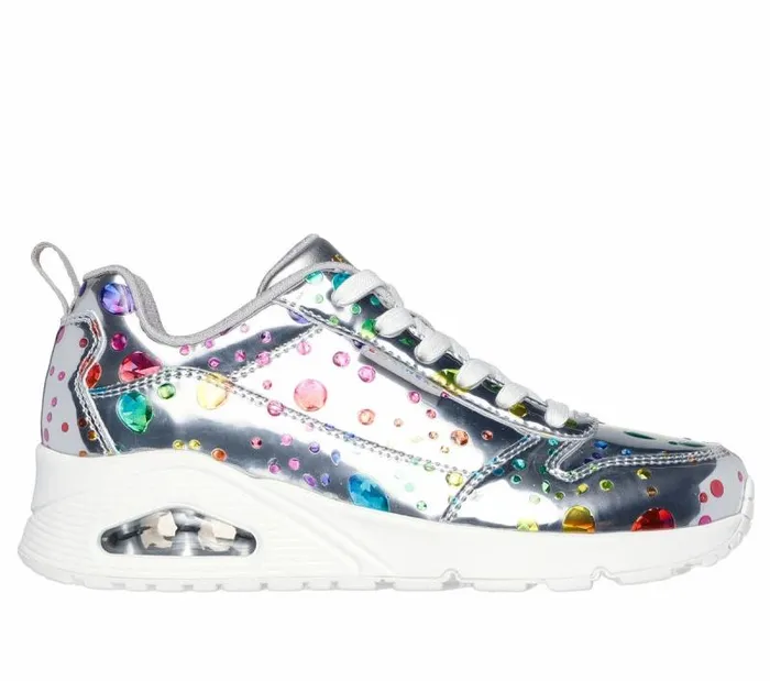 Skechers Uno 8211 Metallic Lava Silver Multi Women Casual Sneakers
