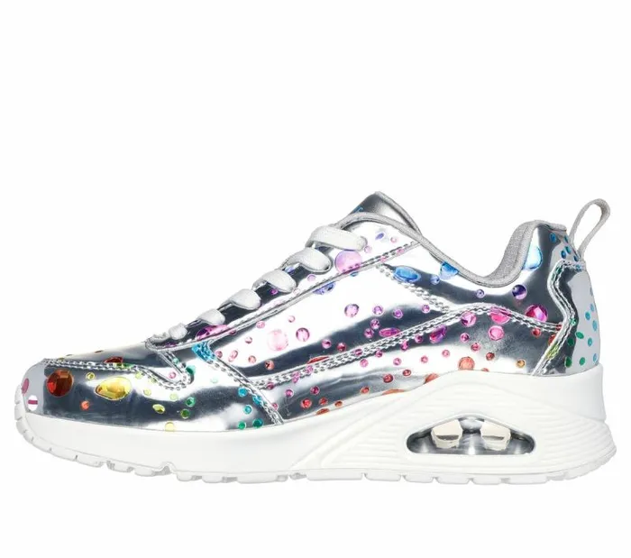 Skechers Uno 8211 Metallic Lava Silver Multi Women Casual Sneakers