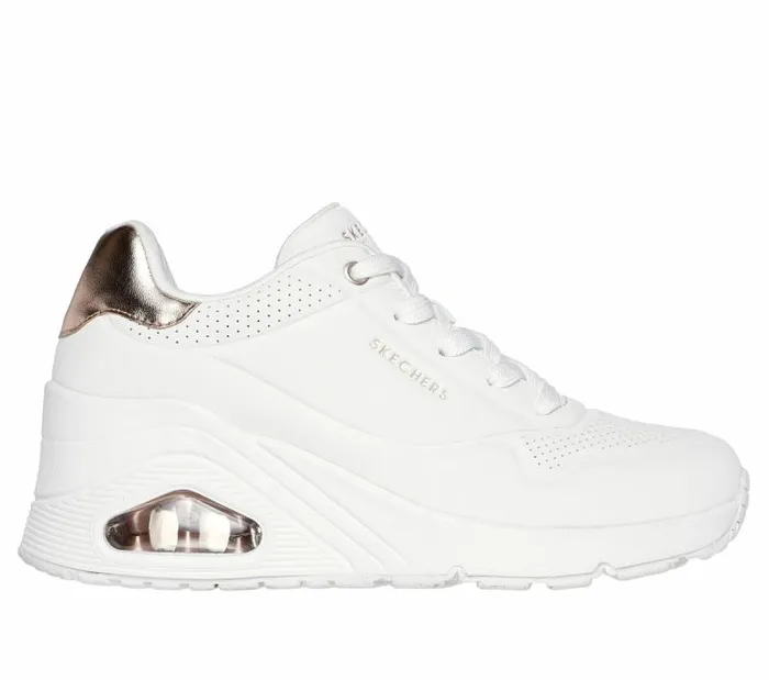 Skechers Uno Wedge 8211 HI Steps White Women Casual Sneakers