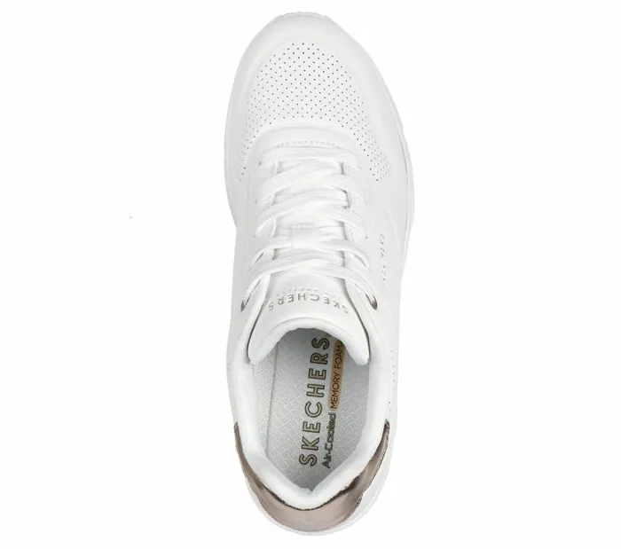 Skechers Uno Wedge 8211 HI Steps White Women Casual Sneakers