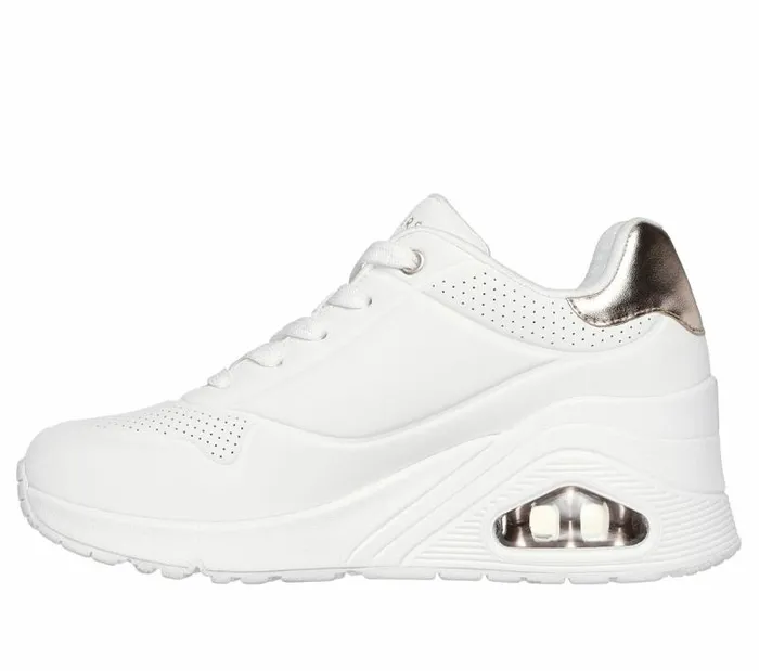 Skechers Uno Wedge 8211 HI Steps White Women Casual Sneakers