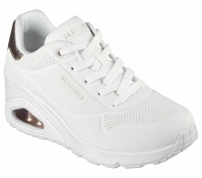 Skechers Uno Wedge 8211 HI Steps White Women Casual Sneakers