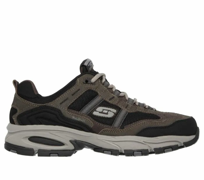 Skechers Vigor 20 8211 Trait Brown Black Men Athletic Sneakers