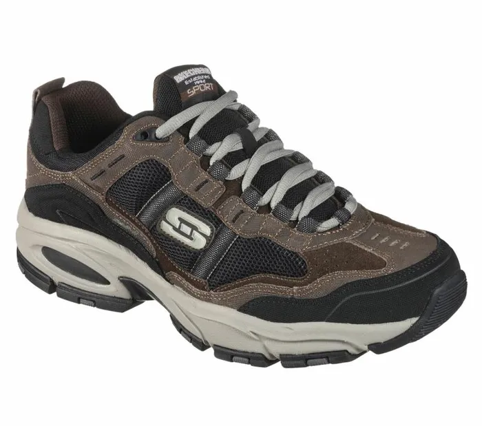 Skechers Vigor 20 8211 Trait Brown Black Men Athletic Sneakers Skechers Vigor 20 8211 Trait Brown Black Men Athletic Sneakers