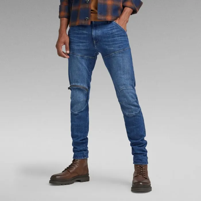 Skinny Men GStar RAW 5620 3D Zip Knee Skinny Jeans Medium Aged