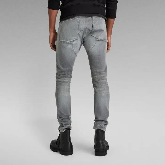 Skinny Men GStar RAW 5620 3D Zip Knee Skinny Jeans Sun Faded Glacier Grey