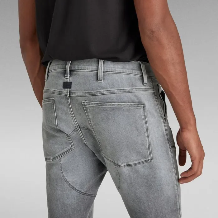 Skinny Men GStar RAW 5620 3D Zip Knee Skinny Jeans Sun Faded Glacier Grey