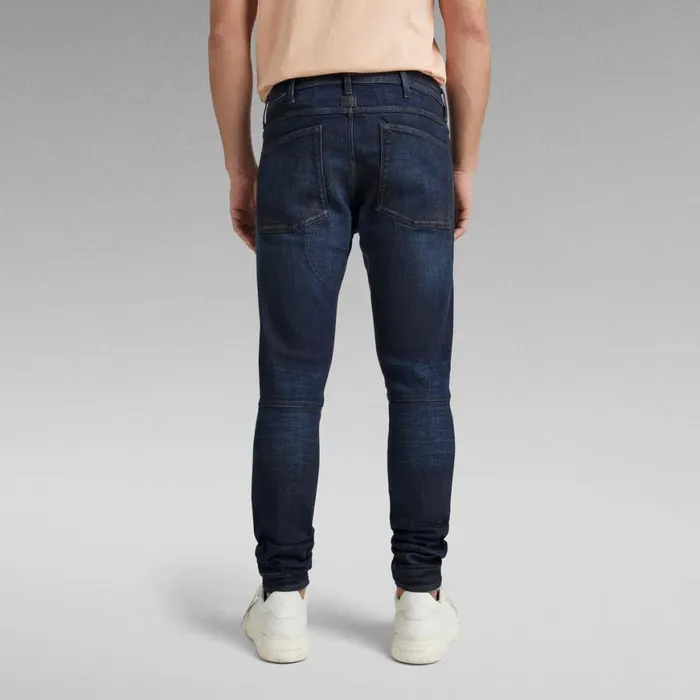 Skinny Men GStar RAW 5620 3D Zip Knee Skinny Jeans Worn In Dark Sapphire