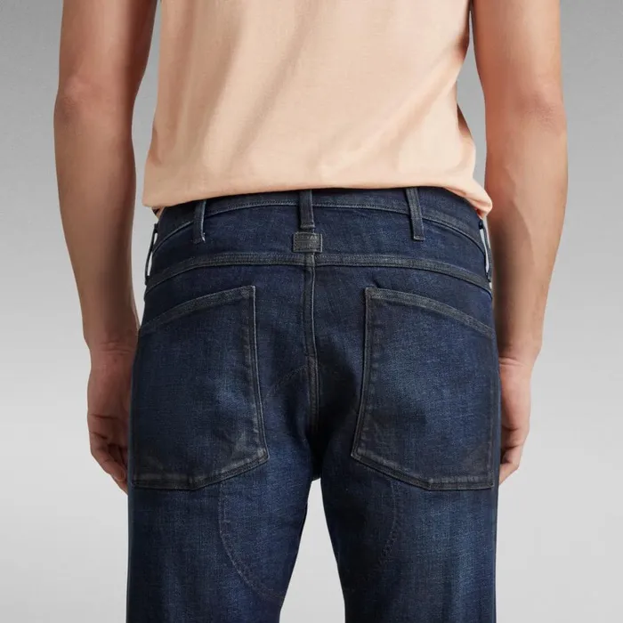 Skinny Men GStar RAW 5620 3D Zip Knee Skinny Jeans Worn In Dark Sapphire