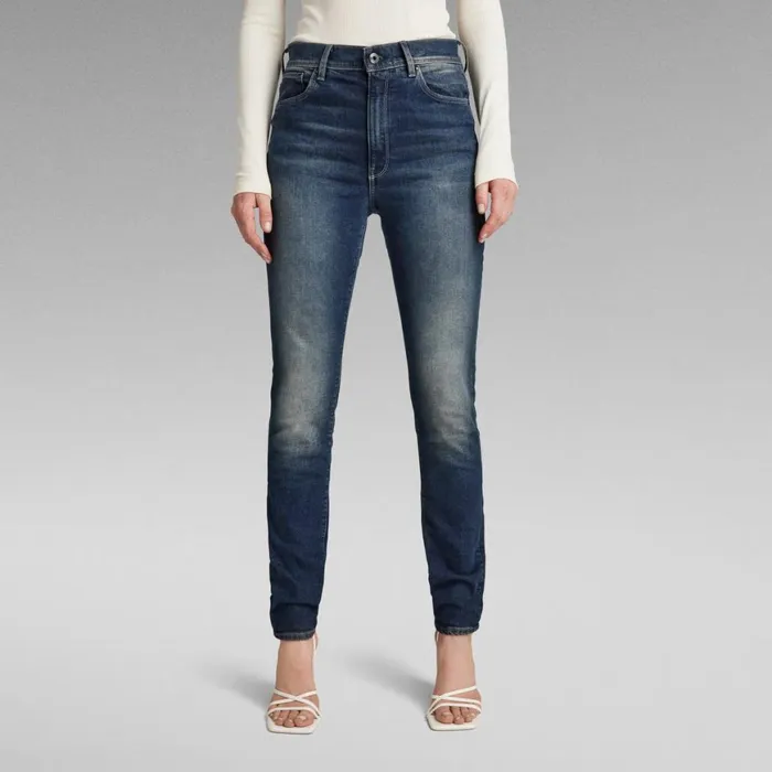 Skinny Women GStar RAW Kafey Ultra High Skinny Jeans Antique Forest Blue