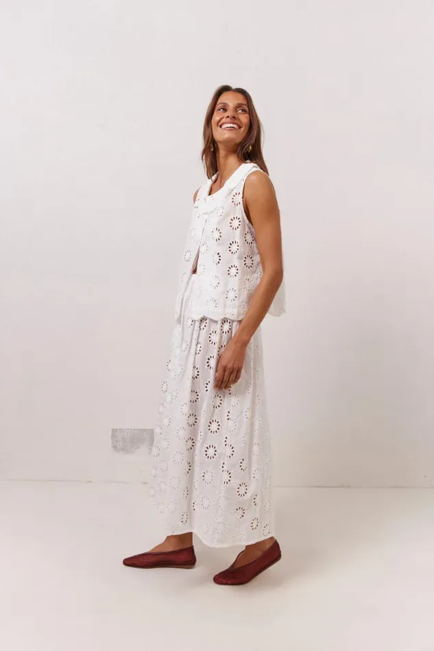 Sleeveless Women VRG GRL Maisie Top Anglaise Sleeveless Women VRG GRL Maisie Top Anglaise