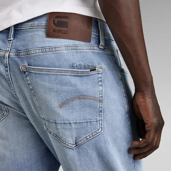 Slim Men GStar RAW 3301 Slim Jeans Light Indigo Aged