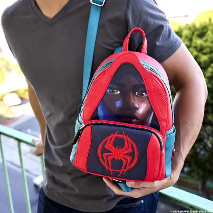 SpiderVerse Miles Morales Hoodie Cosplay Lenticular Mini Backpack Unisex Loungefly Backpacks SpiderVerse Miles Morales Hoodie Cosplay Lenticular Mini Backpack Unisex Loungefly Backpacks