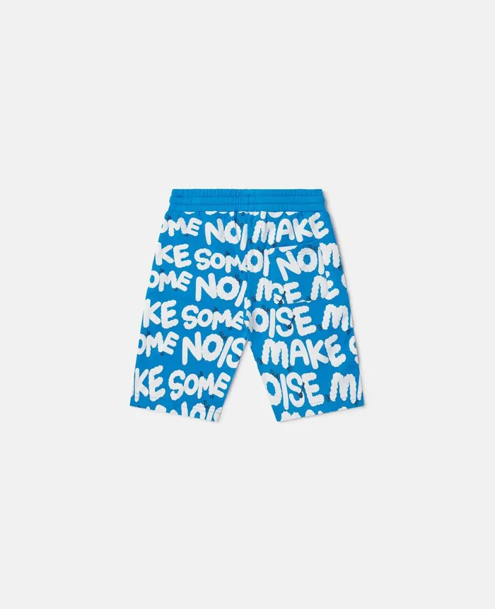 Stella McCartney 039Make Some Noise039 Sweat Shorts Blue Kids Pants and Shorts Stella McCartney 039Make Some Noise039 Sweat Shorts Blue Kids Pants and Shorts