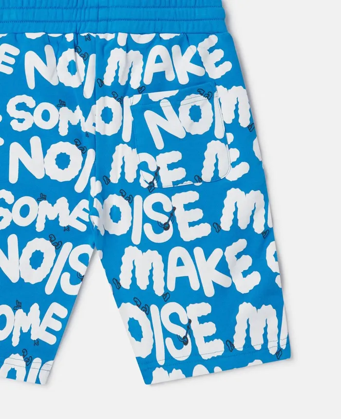 Stella McCartney 039Make Some Noise039 Sweat Shorts Blue Kids Pants and Shorts Stella McCartney 039Make Some Noise039 Sweat Shorts Blue Kids Pants and Shorts