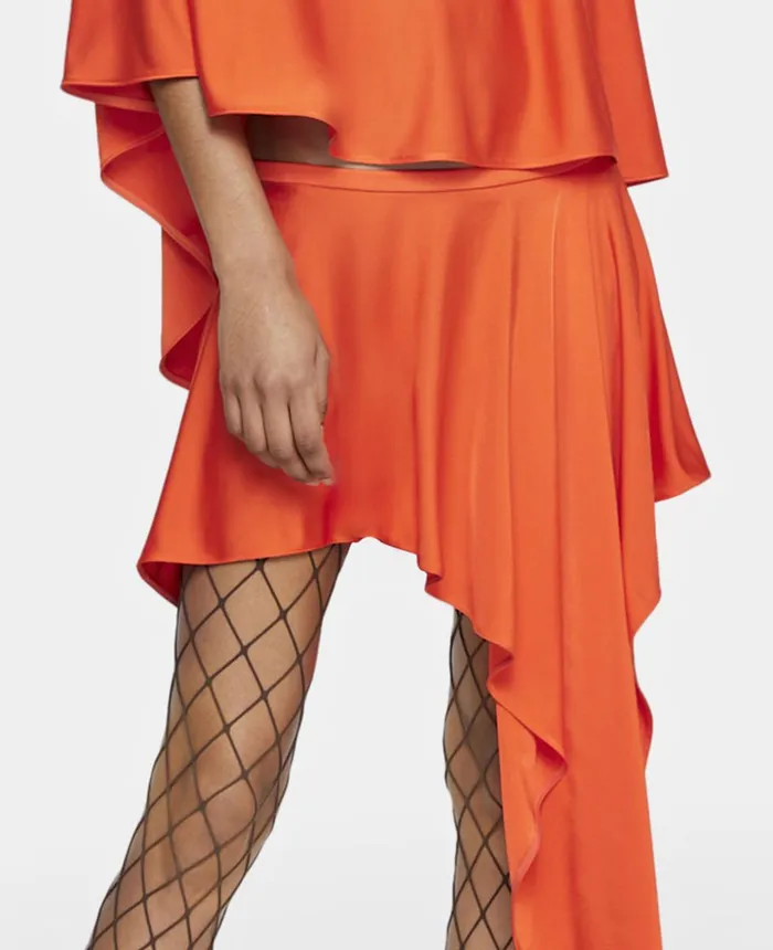 Stella McCartney Asymmetric Skirt Glow Orange Women Skirts