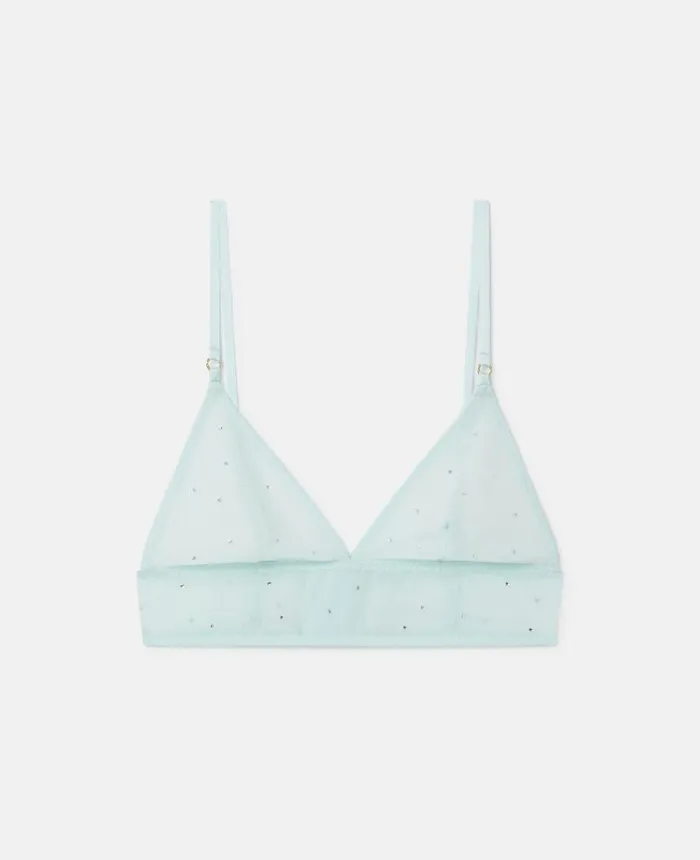 Stella McCartney Crystal Dot Mesh Soft Cup Bra Pale Mint Women Lingerie And Sleepwear Stella McCartney Crystal Dot Mesh Soft Cup Bra Pale Mint Women Lingerie And Sleepwear