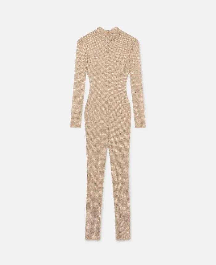 Stella McCartney Diamant Lace Bodysuit Nude Women Jumpsuits