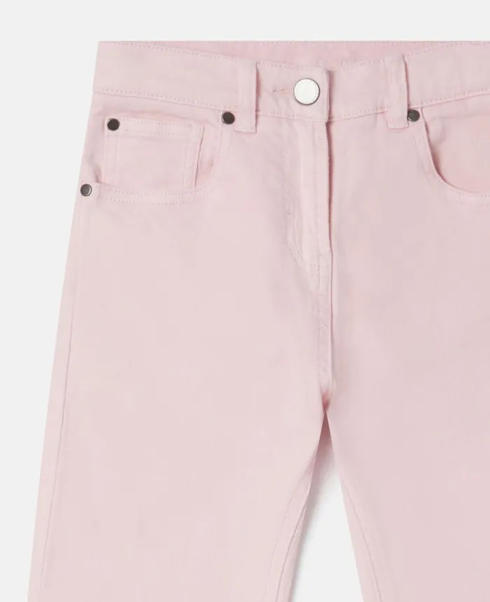 Stella McCartney Distressed Hem Straight Leg Jeans Multicolour Kids Pants and Shorts Stella McCartney Distressed Hem Straight Leg Jeans Multicolour Kids Pants and Shorts