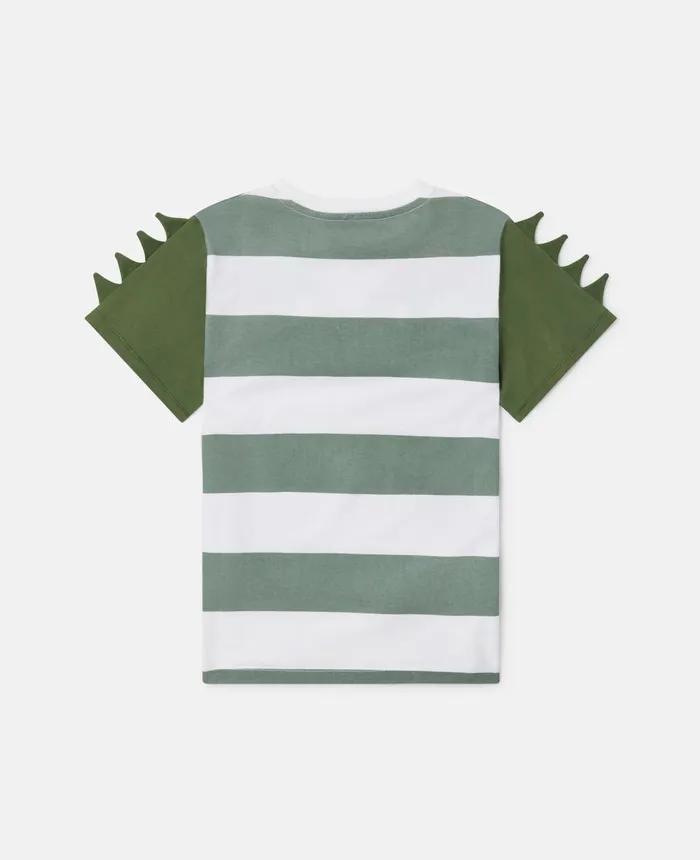 Stella McCartney Double Gecko Striped TShirt Multicolour Kids TShirts And Sweatshirt Stella McCartney Double Gecko Striped TShirt Multicolour Kids TShirts And Sweatshirt