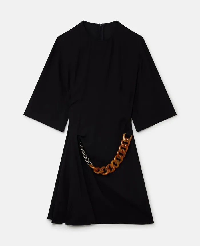 Stella McCartney Falabella Chain Dress Black Women Dresses