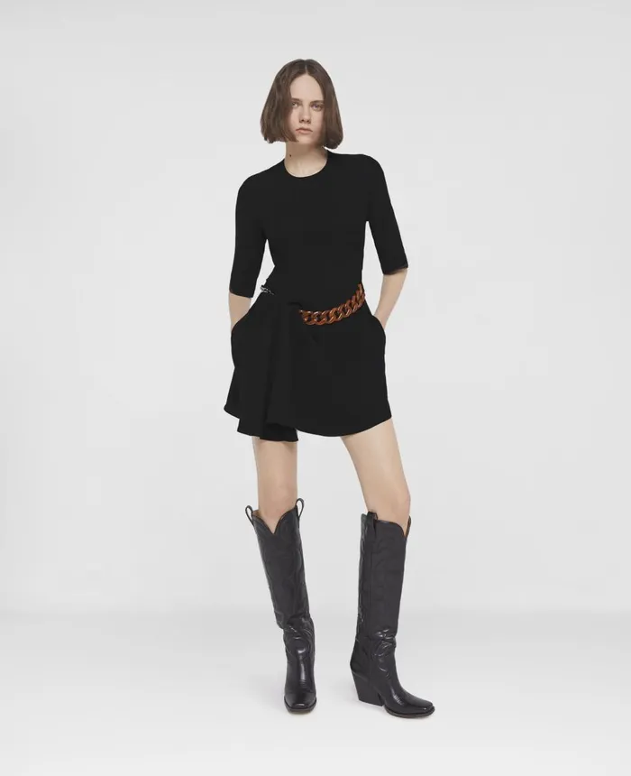 Stella McCartney Falabella Chain Dress Black Women Dresses