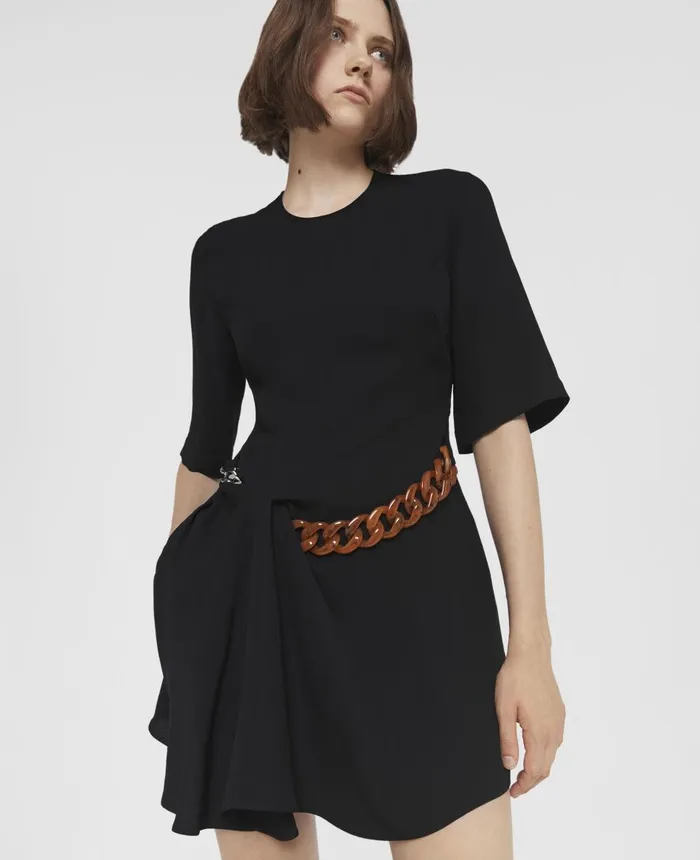 Stella McCartney Falabella Chain Dress Black Women Dresses
