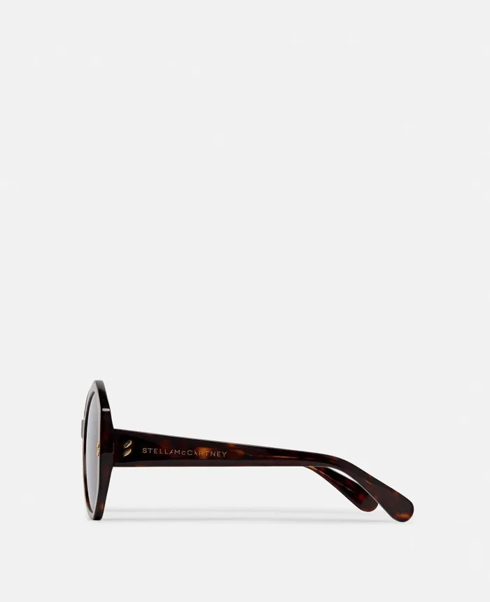 Stella McCartney Falabella Pin Hexagon Sunglasses Shiny Dark Havana Women Sunglasses Stella McCartney Falabella Pin Hexagon Sunglasses Shiny Dark Havana Women Sunglasses