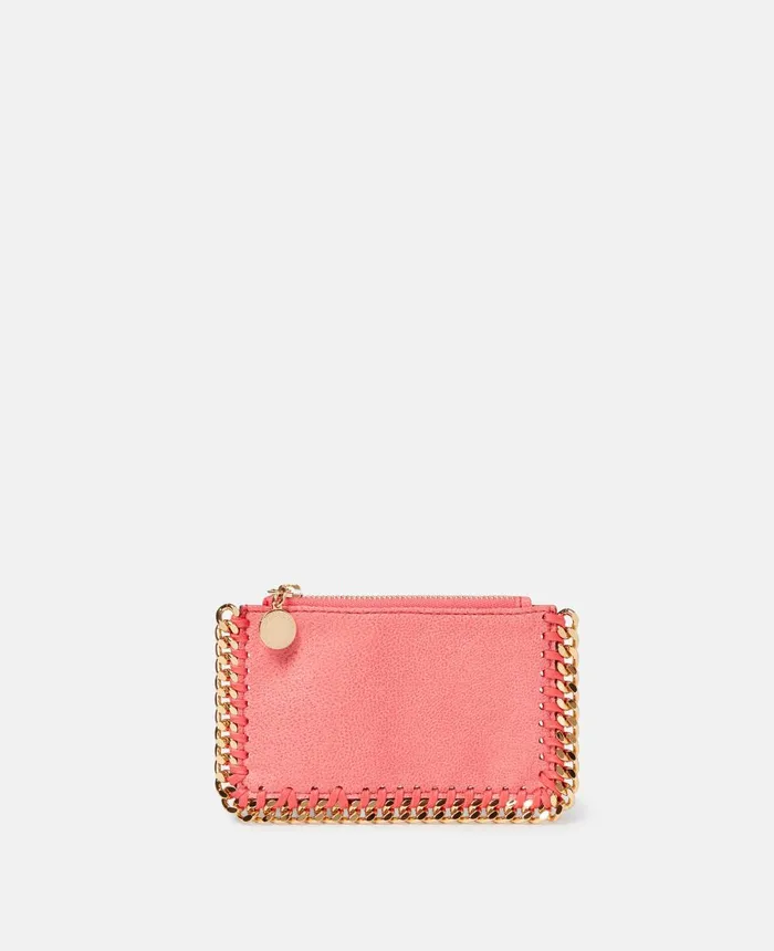 Stella McCartney Falabella Zip Cardholder Bright Pink Women Compact Wallets