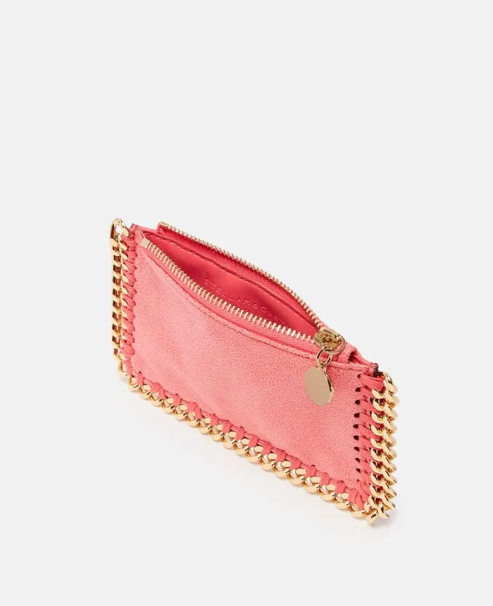 Stella McCartney Falabella Zip Cardholder Bright Pink Women Compact Wallets