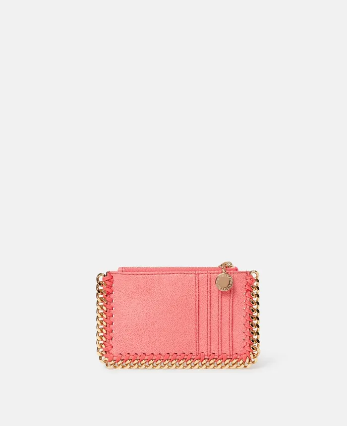 Stella McCartney Falabella Zip Cardholder Bright Pink Women Compact Wallets