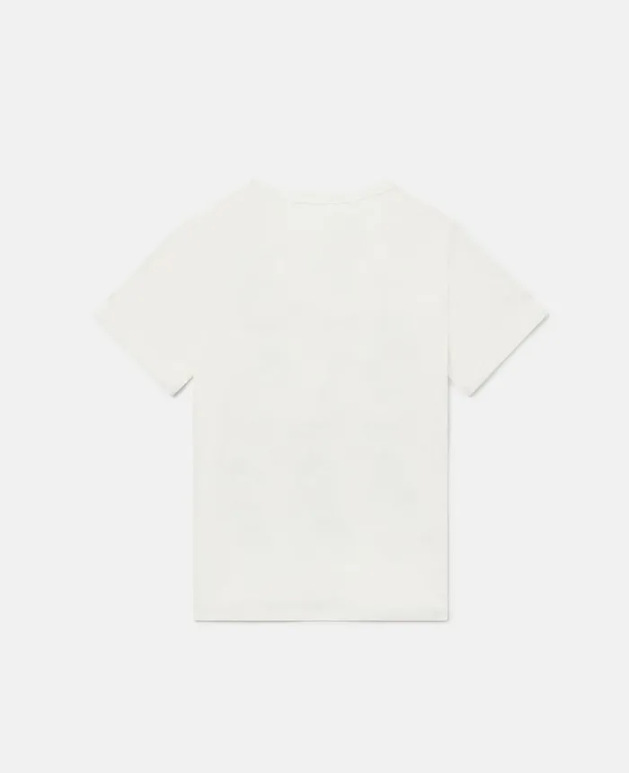 Stella McCartney Heart Embroidery TShirt White Kids TShirts And Tops